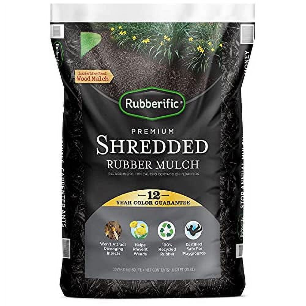 0.8 cu ft Shredded Rubber Mulch (Black)