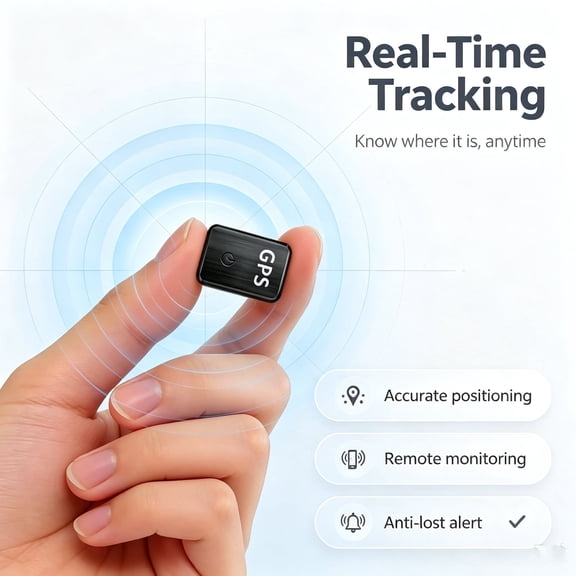 Hidden Wireless GPS Tracker for Vehicles, Portable RealTime Location Tracking Locator Device with Magnetic Adsorption for Car Motorcycle Truck Asset AntiTheft Security Monitoring