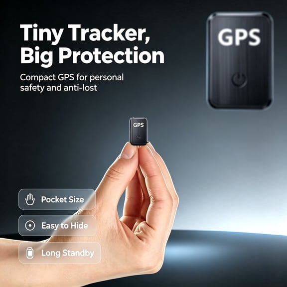 0.8 inch!Hidden Mini GPS Tracker for Vehicles Portable Real Time Magnetic Tracking Device Car Full Global Coverage Location Kids Dogs Trucks Person No Subscription Required Monthly Fee (Mini Size )