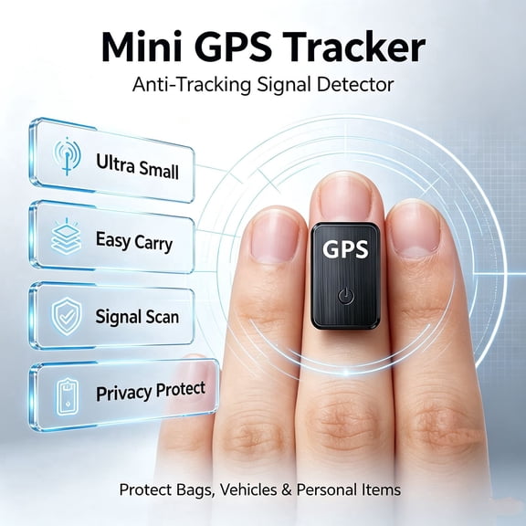 0.8 Inch Ultra-Mini GPS Tracker, Real-Time Magnetic Locator, Hidden Anti-Lost Tracking Device for Cars, Kids, Pets & Luggage