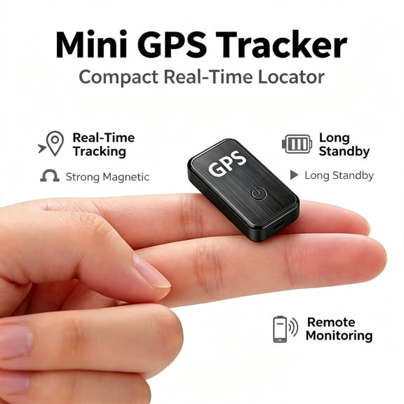 0.8 inch!Hidden Mini GPS Tracker for Vehicles Portable Real Time Magnetic Tracking Device Car Full Global Coverage Location Kids Dogs Trucks Person No Subscription Required Monthly Fee (Mini Size )