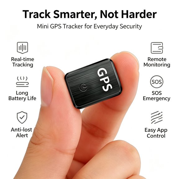 0.8 inch!Hidden Mini GPS Tracker for Vehicles Portable Real Time Magnetic Tracking Device Car Full Global Coverage Location Kids Dogs Trucks Person No Subscription Required Monthly Fee (Mini Size )