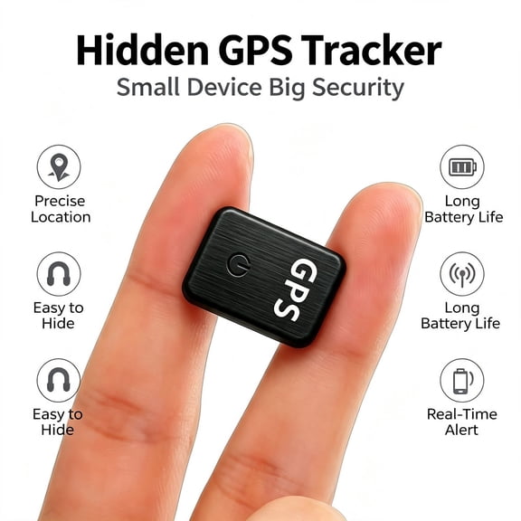 0.8 inch!Hidden Mini GPS Tracker for Vehicles Portable Real Time Magnetic Tracking Device Car Full Global Coverage Location Kids Dogs Trucks Person No Subscription Required Monthly Fee (Mini Size )