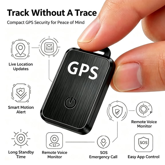 0.8 inch!Hidden Mini GPS Tracker for Vehicles Portable Real Time Magnetic Tracking Device Car Full Global Coverage Location Kids Dogs Trucks Person No Subscription Required Monthly Fee (Mini Size )