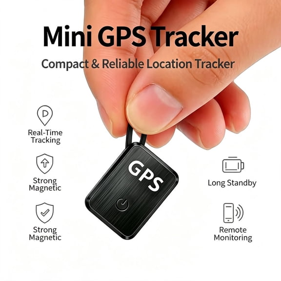 0.8 inch!Hidden Mini GPS Tracker for Vehicles Portable Real Time Magnetic Tracking Device Car Full Global Coverage Location Kids Dogs Trucks Person No Subscription Required Monthly Fee (Mini Size ﻿)