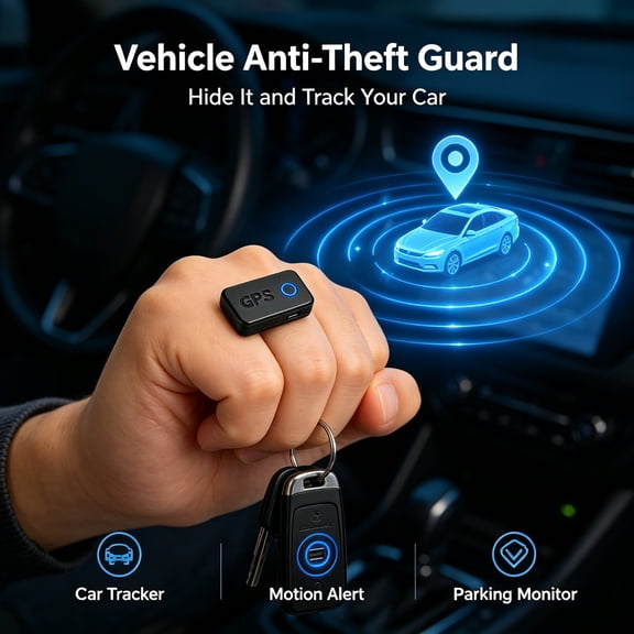 0.8 inch!Hidden Mini GPS Tracker for Vehicles Portable Real Time Magnetic Tracking Device Car Full Global Coverage Location Kids Dogs Trucks Person No Subscription Required Monthly Fee (Mini Size )