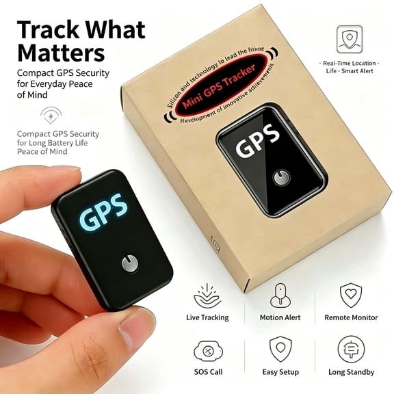 Portable Wireless GPS Anti-Theft Tracker with Geofence Notifications, High Precision Real Time Locator for Vehicles, Travel Items, Family Care and Outdoor Safety