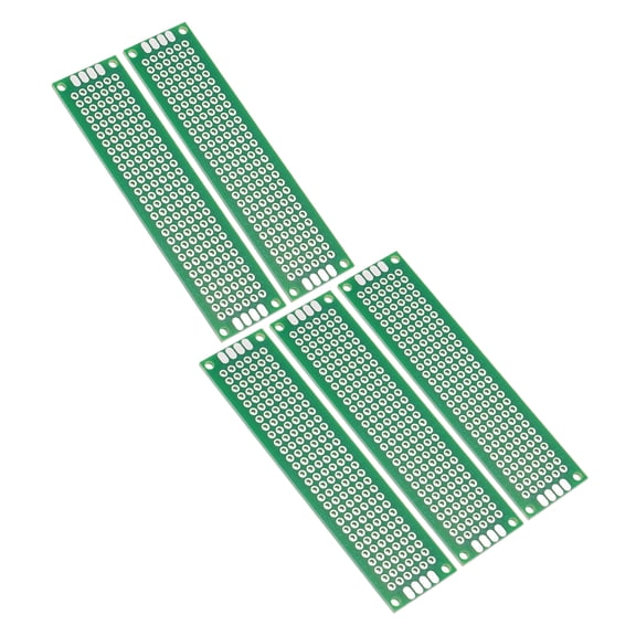 0.8" x 3.1" PCB Board Circuit, 5 Pcs Single Sided Prototype Solder Boards for Soldering and Electronic Project Circuit Boards Solderable Breadboard, Green