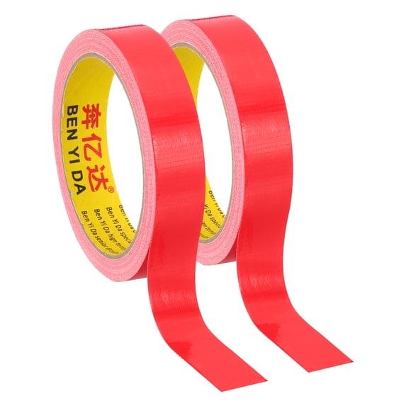 Uxcell 0.8"x0.01" Bookbinding Tape 2 Roll 11 Yard Cloth Bookbinding Repair Tape Book Binding Tape Self Adhesive Red