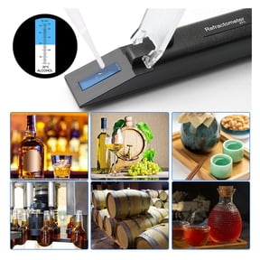 0-80% Alcohol Refractometer ATC Alcohol Content Tester Brew Meter Whisky Brandy Vodka Tequila Spirits ,Instant Results