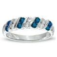 thumbnail image 1 of 0.80 CTTW Sapphire & Diamond Band Set, 14K Gold - Size 6.5, 1 of 1