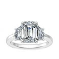 thumbnail image 1 of 0.80 Carat Brilliant Emerald Cut Genuine Diamond Three Stone Wonderful Ring for Ladies Solid 950 Platinum Size 10.5, 1 of 8