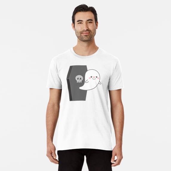 Superwomen Kid hand drawn cute and colorful happy halloween element ghost coffin Classic T-Shirt Men's Short Sleeve Full Print T-shirt White