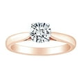 thumbnail image 1 of AFFY 0.80 Carat (Ctw) Round Shape White Natural Diamond Solitaire Engagement Ring In 14k Solid Rose Gold Ring Size-6, 1 of 1