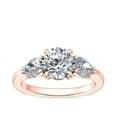 thumbnail image 1 of 0.80 Carat Excellent Round Cut Natural Diamond Three Stone Beautiful Ring for Anniversary Solid 14K Rose Gold Size 4.5, 1 of 8