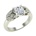 thumbnail image 1 of 0.80 Carat Vintage Paisley Engagement Ring 14K White Gold (G,I1), 1 of 6