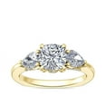 thumbnail image 1 of 0.80 Ct Brilliant Cushion Cut Genuine Diamond Sparkle Three Stone Engagement Ring for Women Solid 14K Yellow Gold Size 6.5, 1 of 8