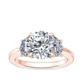 thumbnail image 1 of 0.80 Ct Brilliant Round Shape Three Stone Genuine Diamond Beautiful Wedding Ring for her Solid 18K Rose Gold Size 7, 1 of 8