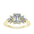 thumbnail image 1 of 0.80 Ct Emerald Cut Natural Diamond Unique Solitaire Ring for Anniversary Solid 18K Yellow Gold Size 4, 1 of 8