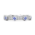thumbnail image 1 of 0.80 Ct Natural Round Tanzanite 925 Sterling Silver Art Deo Women Valentines Day Gifts Ring, 1 of 3