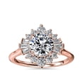 thumbnail image 1 of 0.80 Ct Round Cut Genuine Diamond Halo Wonderful Ring for Ladies Solid 18K Rose Gold Size 10.5, 1 of 8