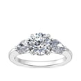 thumbnail image 1 of 0.80 Ct Round Cut Natural Diamond Stylish Three Stone Ring for Anniversary Solid 14K White Gold Size 4, 1 of 8
