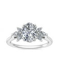 thumbnail image 1 of 0.80 T.C.W Brilliant Oval Cut Natural Diamond Wonderful Solitaire Engagement Ring for Women Solid 14K White Gold Size 3, 1 of 8