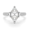 thumbnail image 1 of 0.80 TCW Marquise Cut Unique Engagement Ring 10K White Gold, 1 of 3