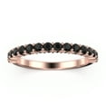 thumbnail image 1 of 0.80ct Shared Prong Black Diamond Moissanite 10K Rose Gold Wedding Band, 1 of 4