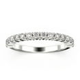 thumbnail image 1 of 0.80ct Shared Prong Diamond Moissanite 18K White Gold Over Silver Wedding Band, 1 of 4