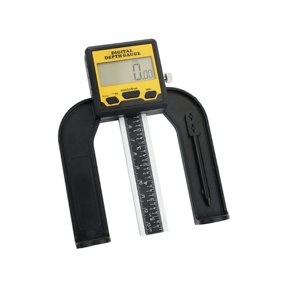 Symkmb 0-80mm Digital Depth Gauge for Woodworking Measuring Tool Digital Caliper Mini Digital Height Gauge Depth Guage Aluminum Alloy Black