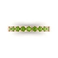 thumbnail image 1 of 0.81 ct Brilliant Round Cut Natural Peridot 18K Rose Gold Eternity Band SZ 4.75, 1 of 6