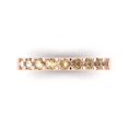 thumbnail image 1 of 0.81 ct Brilliant Round Cut Synthetic Yellow Moissanite 18K Rose Gold Eternity Band SZ 4.75, 1 of 6