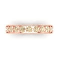 thumbnail image 1 of 0.81 ctw Wedding Band for Women - 14K Rose Gold Natural Morganite Stackable Eternity Ring, 1 of 6