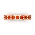 thumbnail image 1 of 0.81 ctw Wedding Band for Women - 14K Rose Gold Simulated Red Diamond Stackable Eternity Ring, 1 of 6