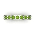 thumbnail image 1 of 0.81 ctw Wedding Band for Women - 14K White Gold Natural Peridot Stackable Eternity Ring, 1 of 6