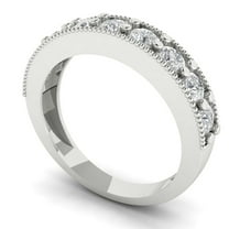 0.81 ctw Wedding Band for Women - 14K White Gold Simulated Diamond Stackable Eternity Ring