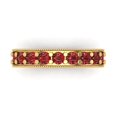 thumbnail image 1 of 0.81 ctw Wedding Band for Women - 14K Yellow Gold Natural Garnet Stackable Eternity Ring, 1 of 6