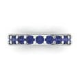 thumbnail image 1 of 0.81 ctw Wedding Band for Women - 18K White Gold Simulated Tanzanite Stackable Eternity Ring, 1 of 6
