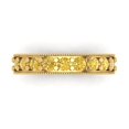 thumbnail image 1 of 0.81 ctw Wedding Band for Women - 18K Yellow Gold Simulated Yellow Diamond Stackable Eternity Ring, 1 of 6