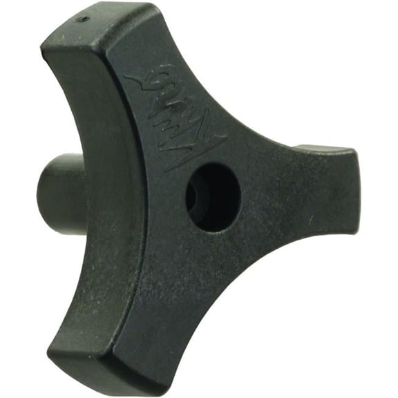 0.81 in. Tri-Lug Window Knob, Black