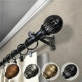 thumbnail image 1 of 0.812 in. Dia. Denny Curtain Rod, Black - 66-120 in., 1 of 1