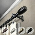 thumbnail image 1 of 0.812 in. Dia. Julie Curtain Rod, Black - 48-84 in., 1 of 1
