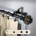 thumbnail image 1 of 0.8125 in. Harmony Double Curtain Rod with 48 to 84 in. Extension, Black, 1 of 1