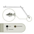 thumbnail image 1 of 0.8125 in. Jacob Corner Window Curtain Rod with 28 to 48 in. Extension, Satin Nickel, 1 of 1