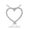 thumbnail image 1 of 0.83 Carat Total Natural Diamonds 14K White Gold Prong Setting Heart Shape Fashion Pendant, 1 of 1