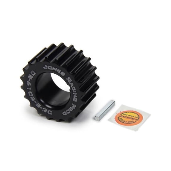 0.83 in. Wide Universal HTD Crankshaft Pulley with 0.125 in. Keyway, Black Anodize - 25 Tooth