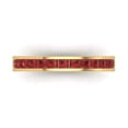 thumbnail image 1 of 0.84 ct Brilliant Princess Cut Natural Garnet 14k Yellow Gold Stackable Band SZ 10.5, 1 of 6