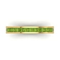 thumbnail image 1 of 0.84 ct Brilliant Princess Cut Natural Peridot 14k Yellow Gold Stackable Band SZ 7.75, 1 of 6