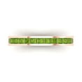 thumbnail image 1 of 0.84 ct Brilliant Princess Cut Natural Peridot 18K Rose Gold Stackable Band SZ 5.5, 1 of 6